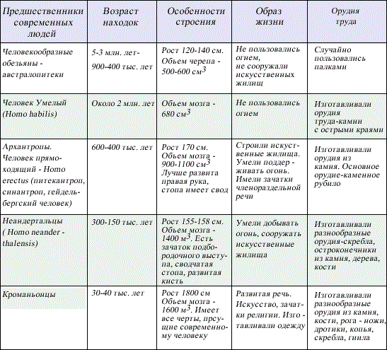 Основные стадии антропогенеза презентация 11 класс